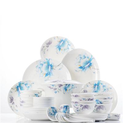 亚洲捅一捅网48头聆听花开骨瓷礼品餐具套装